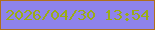 文字の大きさ：5、枠の色：b06f1c、背景の色：8e83ec、文字の色：9bac15 無料ブログパーツのブログ時計