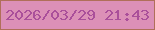 文字の大きさ：1、枠の色：b06f59、背景の色：dc90b7、文字の色：aa4f9a 無料ブログパーツのブログ時計
