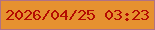 文字の大きさ：3、枠の色：b07185、背景の色：e69130、文字の色：b50c02 無料ブログパーツのブログ時計