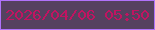 文字の大きさ：4、枠の色：b072fa、背景の色：55415f、文字の色：c11461 無料ブログパーツのブログ時計