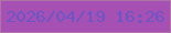 文字の大きさ：4、枠の色：b073a6、背景の色：a650b4、文字の色：6b56c5 無料ブログパーツのブログ時計