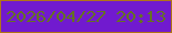 文字の大きさ：5、枠の色：b07418、背景の色：711acf、文字の色：657123 無料ブログパーツのブログ時計