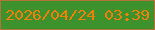 文字の大きさ：4、枠の色：b07536、背景の色：3d922d、文字の色：f27f0a 無料ブログパーツのブログ時計