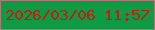 文字の大きさ：1、枠の色：b07776、背景の色：109a44、文字の色：bf1e16 無料ブログパーツのブログ時計