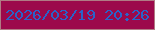文字の大きさ：1、枠の色：b07b84、背景の色：9c094b、文字の色：2963ca 無料ブログパーツのブログ時計