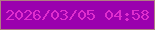 文字の大きさ：5、枠の色：b07d82、背景の色：9a00ae、文字の色：df2dce 無料ブログパーツのブログ時計