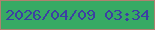文字の大きさ：3、枠の色：b0806f、背景の色：37aa64、文字の色：3c3fa3 無料ブログパーツのブログ時計