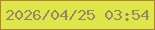 文字の大きさ：1、枠の色：b08431、背景の色：dee649、文字の色：958767 無料ブログパーツのブログ時計