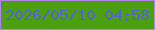 文字の大きさ：5、枠の色：b085e7、背景の色：4ca00f、文字の色：5362db 無料ブログパーツのブログ時計