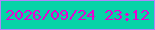 文字の大きさ：3、枠の色：b085fb、背景の色：07d3a7、文字の色：e702d0 無料ブログパーツのブログ時計