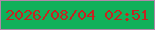 文字の大きさ：4、枠の色：b087aa、背景の色：10b05a、文字の色：c52320 無料ブログパーツのブログ時計