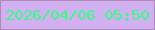 文字の大きさ：1、枠の色：b08bb7、背景の色：d0b0f0、文字の色：37ff84 無料ブログパーツのブログ時計
