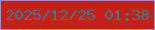 文字の大きさ：4、枠の色：b08bc3、背景の色：c32118、文字の色：43768c 無料ブログパーツのブログ時計