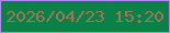文字の大きさ：1、枠の色：b08bf7、背景の色：0a8147、文字の色：9f765c 無料ブログパーツのブログ時計