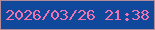 文字の大きさ：3、枠の色：b08c9b、背景の色：10489b、文字の色：ee73b1 無料ブログパーツのブログ時計