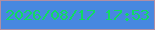 文字の大きさ：5、枠の色：b08ea4、背景の色：4788e0、文字の色：11db62 無料ブログパーツのブログ時計
