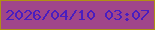 文字の大きさ：2、枠の色：b08f13、背景の色：a0458a、文字の色：491dbf 無料ブログパーツのブログ時計