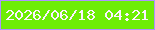 文字の大きさ：4、枠の色：b092ff、背景の色：6eed05、文字の色：fcf2ff 無料ブログパーツのブログ時計