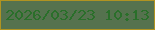 文字の大きさ：4、枠の色：b09321、背景の色：55724e、文字の色：2a6f2a 無料ブログパーツのブログ時計