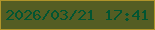 文字の大きさ：5、枠の色：b0942a、背景の色：545d23、文字の色：025532 無料ブログパーツのブログ時計
