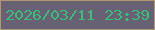 文字の大きさ：1、枠の色：b09672、背景の色：686073、文字の色：3abc7d 無料ブログパーツのブログ時計