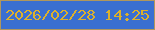 文字の大きさ：5、枠の色：b0975d、背景の色：3a6fd1、文字の色：ddb12c 無料ブログパーツのブログ時計