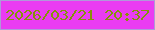文字の大きさ：4、枠の色：b098d9、背景の色：ea3cf2、文字の色：85920a 無料ブログパーツのブログ時計
