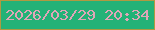 文字の大きさ：3、枠の色：b09941、背景の色：23b277、文字の色：e0a6b8 無料ブログパーツのブログ時計