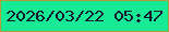 文字の大きさ：2、枠の色：b09a3a、背景の色：16ea94、文字の色：161731 無料ブログパーツのブログ時計