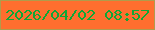 文字の大きさ：4、枠の色：b09b4c、背景の色：ff6e2f、文字の色：0fa737 無料ブログパーツのブログ時計