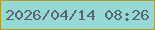 文字の大きさ：4、枠の色：b09c26、背景の色：95d9d2、文字の色：5a6378 無料ブログパーツのブログ時計