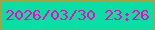文字の大きさ：4、枠の色：b09e3c、背景の色：08dfa4、文字の色：fb02ba 無料ブログパーツのブログ時計