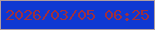 文字の大きさ：4、枠の色：b09ea0、背景の色：0f38d2、文字の色：9f2f3f 無料ブログパーツのブログ時計