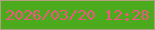 文字の大きさ：4、枠の色：b09f80、背景の色：4bab1c、文字の色：f15681 無料ブログパーツのブログ時計