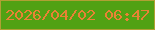 文字の大きさ：2、枠の色：b0a033、背景の色：51a113、文字の色：e88235 無料ブログパーツのブログ時計
