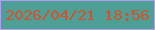 文字の大きさ：4、枠の色：b0a0f4、背景の色：4e9f95、文字の色：d3522b 無料ブログパーツのブログ時計