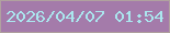 文字の大きさ：1、枠の色：b0a19f、背景の色：a47baa、文字の色：aae6ee 無料ブログパーツのブログ時計