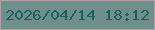 文字の大きさ：1、枠の色：b0a1a9、背景の色：6e8f8a、文字の色：196164 無料ブログパーツのブログ時計