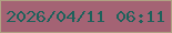 文字の大きさ：4、枠の色：b0a283、背景の色：a46374、文字の色：1e615b 無料ブログパーツのブログ時計