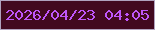 文字の大きさ：3、枠の色：b0a2be、背景の色：42091f、文字の色：bf56fb 無料ブログパーツのブログ時計