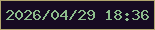 文字の大きさ：5、枠の色：b0a46e、背景の色：160a22、文字の色：8cbd8c 無料ブログパーツのブログ時計