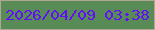 文字の大きさ：1、枠の色：b0a696、背景の色：588b55、文字の色：610efb 無料ブログパーツのブログ時計
