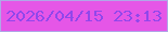 文字の大きさ：5、枠の色：b0a7e7、背景の色：e556e7、文字の色：9147eb 無料ブログパーツのブログ時計