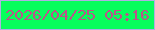 文字の大きさ：1、枠の色：b0afe3、背景の色：07fe5c、文字の色：bb5489 無料ブログパーツのブログ時計