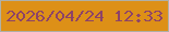 文字の大きさ：2、枠の色：b0b0a6、背景の色：dd9017、文字の色：8d4368 無料ブログパーツのブログ時計