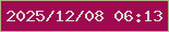 文字の大きさ：4、枠の色：b0b381、背景の色：9f0950、文字の色：dadfd3 無料ブログパーツのブログ時計