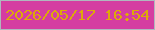 文字の大きさ：2、枠の色：b0b7be、背景の色：d53da1、文字の色：dda909 無料ブログパーツのブログ時計