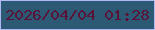 文字の大きさ：4、枠の色：b0b9f4、背景の色：2c5973、文字の色：5a1338 無料ブログパーツのブログ時計