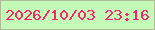 文字の大きさ：3、枠の色：b0bd94、背景の色：c4fab7、文字の色：fa256e 無料ブログパーツのブログ時計