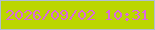 文字の大きさ：5、枠の色：b0bed4、背景の色：bbd601、文字の色：db69dc 無料ブログパーツのブログ時計
